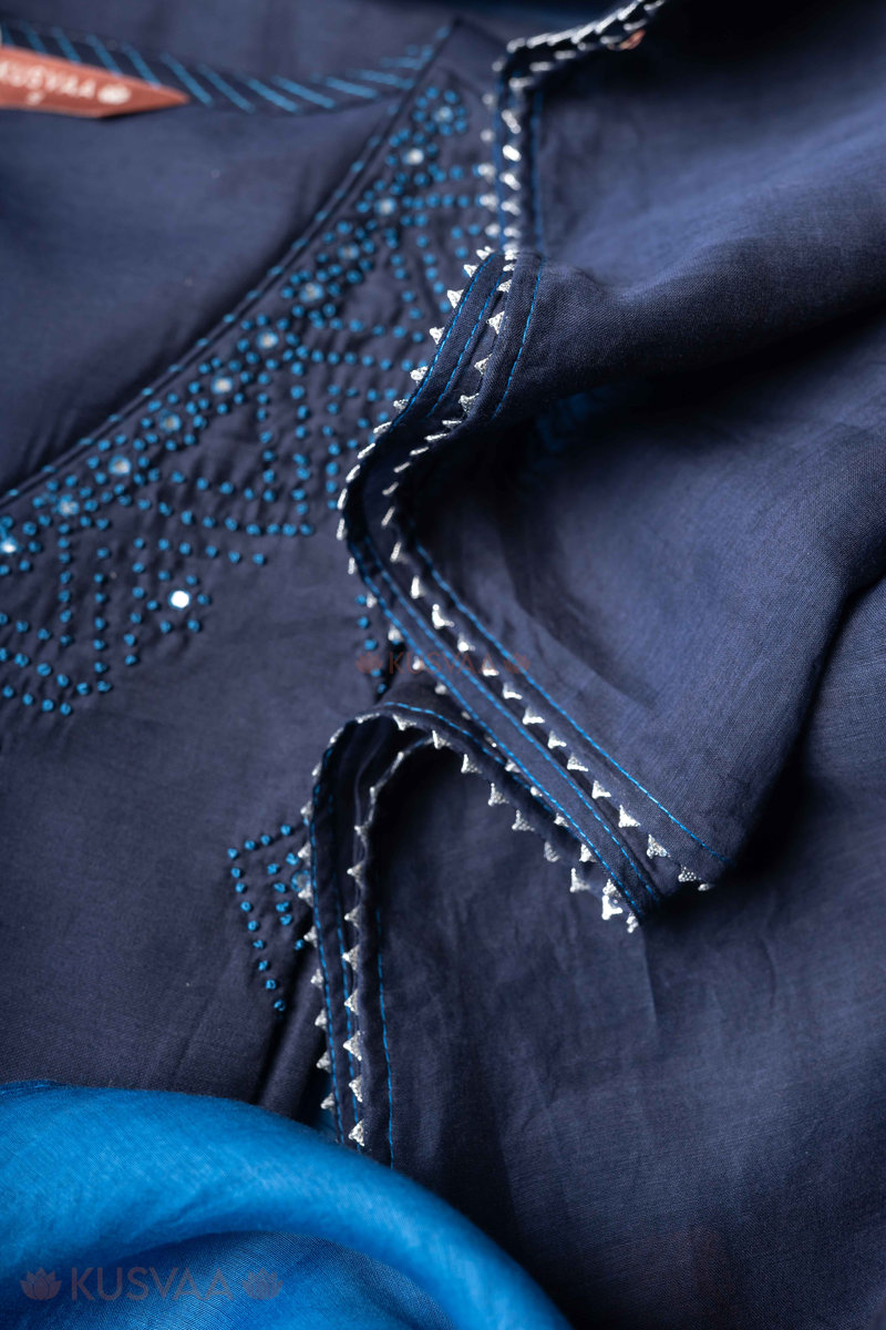 Image for Kusvaa Wkr240dup Nirvi Chanderi Dupatta Side