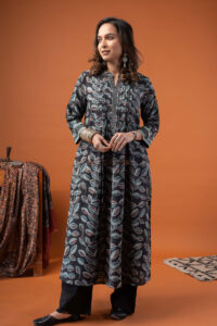 Image for Kusvaa Wkr259 Vamika Cotton Handblock Print Kurta Front