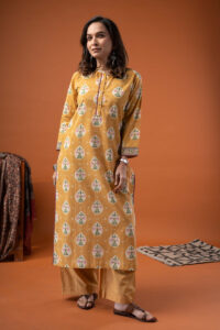 Image for Kusvaa Wkr261 Amirah Cotton Handblock Print Kurta Front