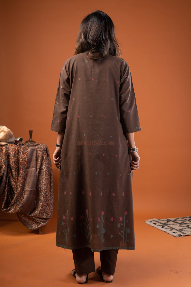 Image for Kusvaa Wkr264 Akshani Handloom Cotton Kurta Back