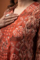 Image for Kusvaa Wkr266 Vyara Cotton Handblock Print Kurta Closeup