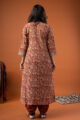 Image for Kusvaa Wkr267 Vagmita Cotton Handblock Print Kurta Back