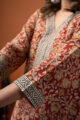 Image for Kusvaa Wkr267 Vagmita Cotton Handblock Print Kurta Closeup 2