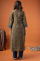 Image for Kusvaa Wkr268 Bismita Cotton Handblock Print Kurta Back