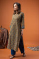Image for Kusvaa Wkr268 Bismita Cotton Handblock Print Kurta Sleeves