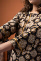 Image for Kusvaa Wkr269 Rhea Cotton Handblock Print Kurta Closeup 2