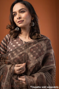 Image for Kusvaa Wkr271 Yara Cotton Handblock Print Kurta Featured