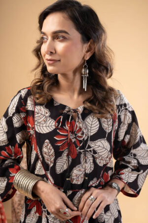 Image for Kusvaa Wkr272 Lushi Cotton Handblock Print Kurta Featured