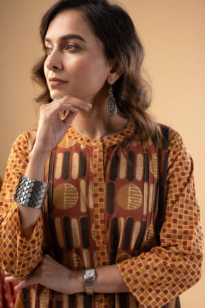 Image for Kusvaa Wkr274 Kiniya Cotton Handblock Print Kurta Featured