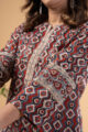 Image for Kusvaa Wkr275 Shrishti Cotton Handblock Print Kurta Closeup 2