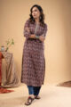Image for Kusvaa Wkr275 Shrishti Cotton Handblock Print Kurta Sleeves