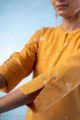 Image for Kusvaa Wkr276 Vyapti Handloom Cotton Kurta Closeup 2