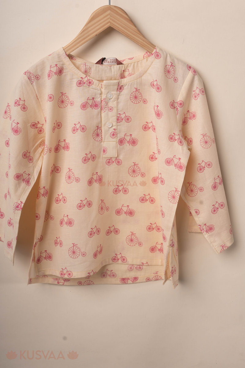 Image for Kusvaa Byw068 Yashveer Cotton Kids Lounge Wear Closeup 2