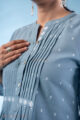 Image for Kusvaa Cood131 Shreeana Handloom Cotton Kurta Pant Set Closeup
