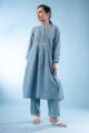 Image for Kusvaa Cood131 Shreeana Handloom Cotton Kurta Pant Set Side