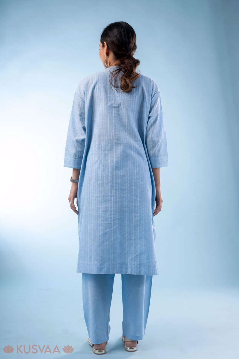 Image for Kusvaa Cood132 Sulakshana Cotton Kurta Pant Set Back