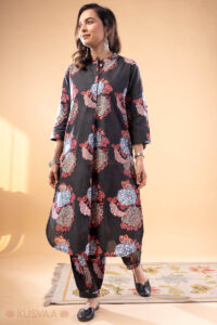 Image for Kusvaa Cood133 Pravya Cotton Kurta Pant Set Sitting