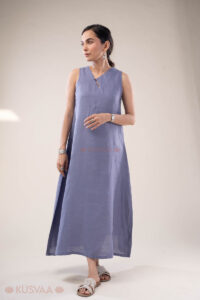 Image for Kusvaa Dr082 Hridami Linen A Line Dress Front