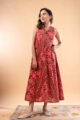 Image for Kusvaa Dr083 Yashi Handblock Cotton A Line Dress Front
