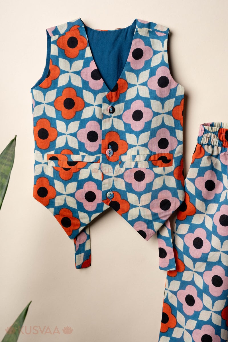 Image for Kusvaa Grw109 Aashvi Cotton Girls Co Ord Set Side