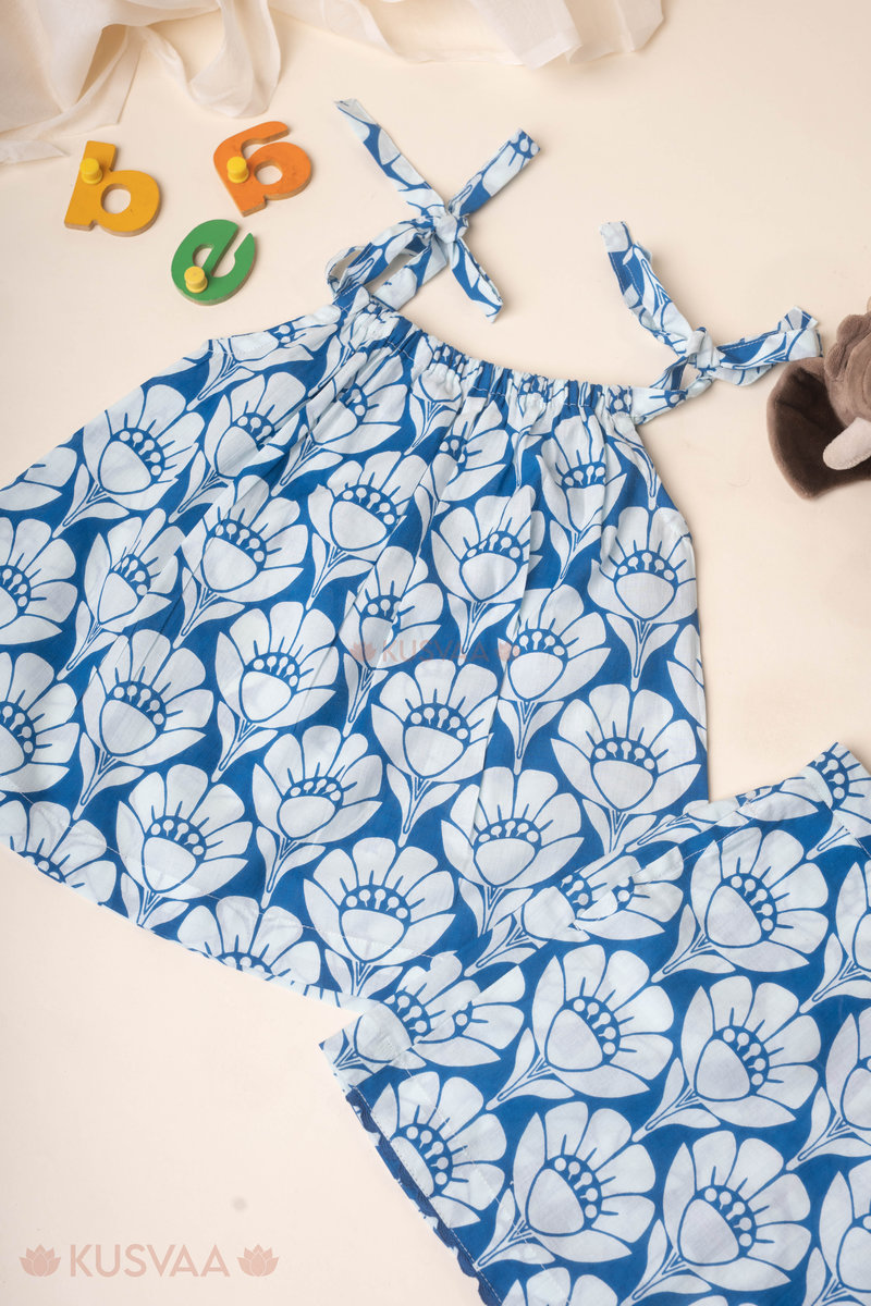 Image for Kusvaa Grw110 Aamani Cotton Girls Top Short Set Front