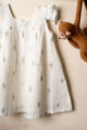 Image for Kusvaa Grw112 Vriti Handloom Cotton Girls Dress Closeup 2 New