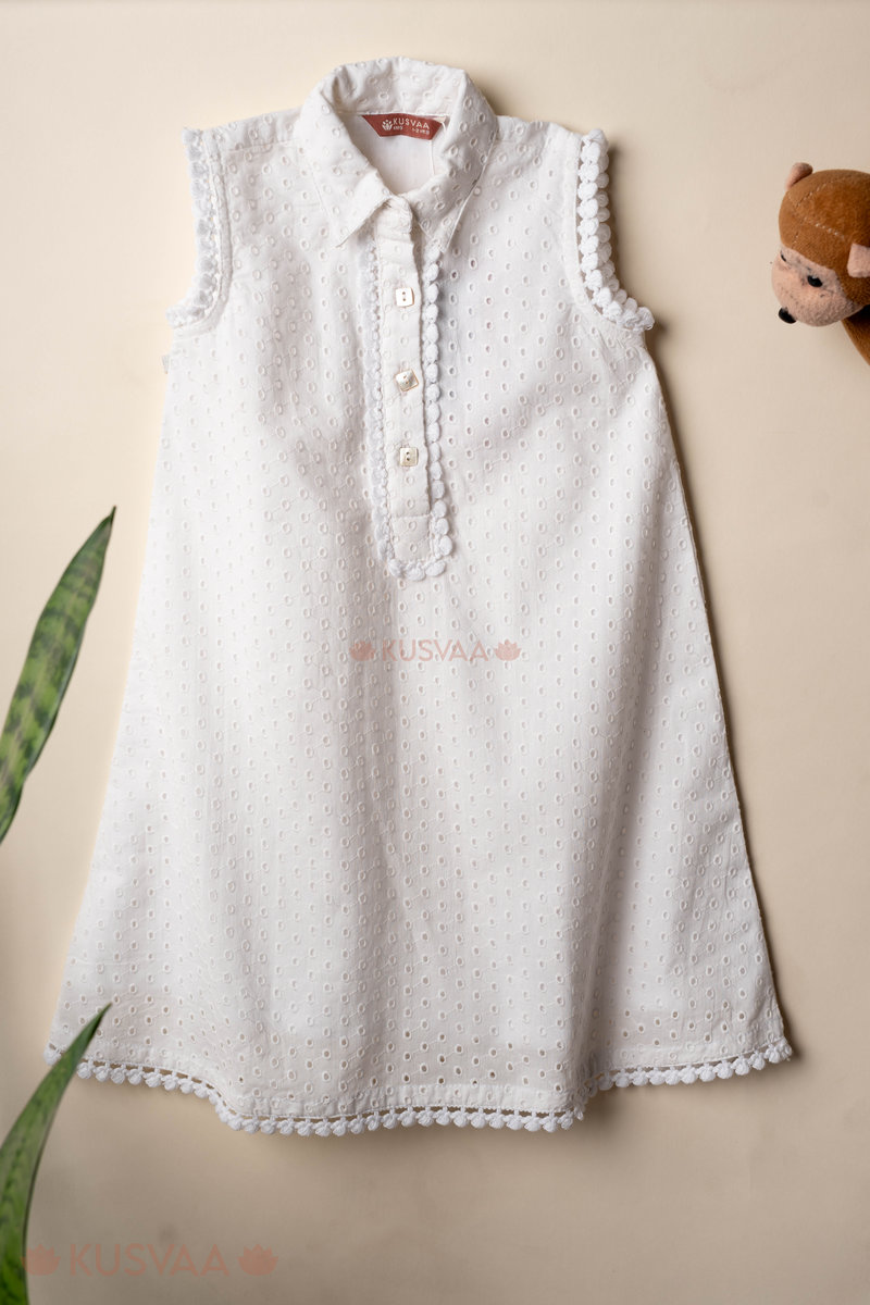 Image for Kusvaa Grw113 Ishvi Cotton Girl's Dress Side New