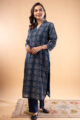 Image for Kusvaa Wkr278 Shravya Chanderi Straight Kurta Side New