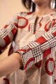 Image for Kusvaa Wkr279 Sharvani Cotton Handblock Print Kurta Closeup 2