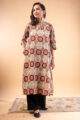 Image for Kusvaa Wkr279 Sharvani Cotton Handblock Print Kurta Front