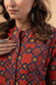 Image for Kusvaa Wkr280 Ridanshi Cotton Handblock Print Kurta Closeup
