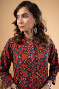 Image for Kusvaa Wkr280 Ridanshi Cotton Handblock Print Kurta Featured