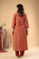 Image for Kusvaa Wkr281 Shreerita Cotton Handblock Print Kurta Pocket
