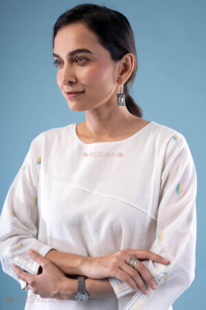 Image for Kusvaa Wkr284 Sonia Handloom Cotton Kurta Featured
