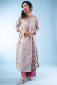 Image for Kusvaa Wkr289 Nilakhi Handblock Print Cotton Kurta Pocket