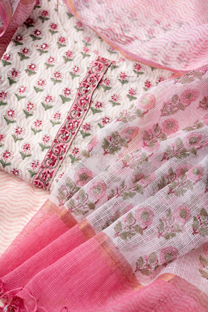 Image for Kusvaa Wkr289dup Nilakhi Kota Doriya Dupatta Side