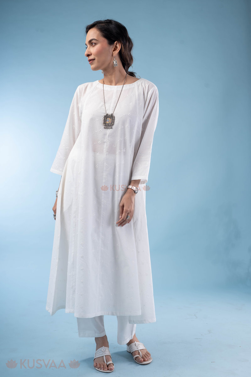 Image for Kusvaa Wkr291 Geet Cotton A Line Kurta Front