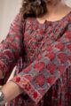 Image for Kusvaa Wkr293 Likha Handblock Print Cotton Kurta Closeup 2