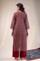 Image for Kusvaa Wkr293 Likha Handblock Print Cotton Kurta Sitting