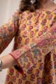 Image for Kusvaa Wkr295 Sidra Handblok Print Cotton Kurta Closeup 2