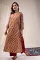 Image for Kusvaa Wkr295 Sidra Handblok Print Cotton Kurta Pocket
