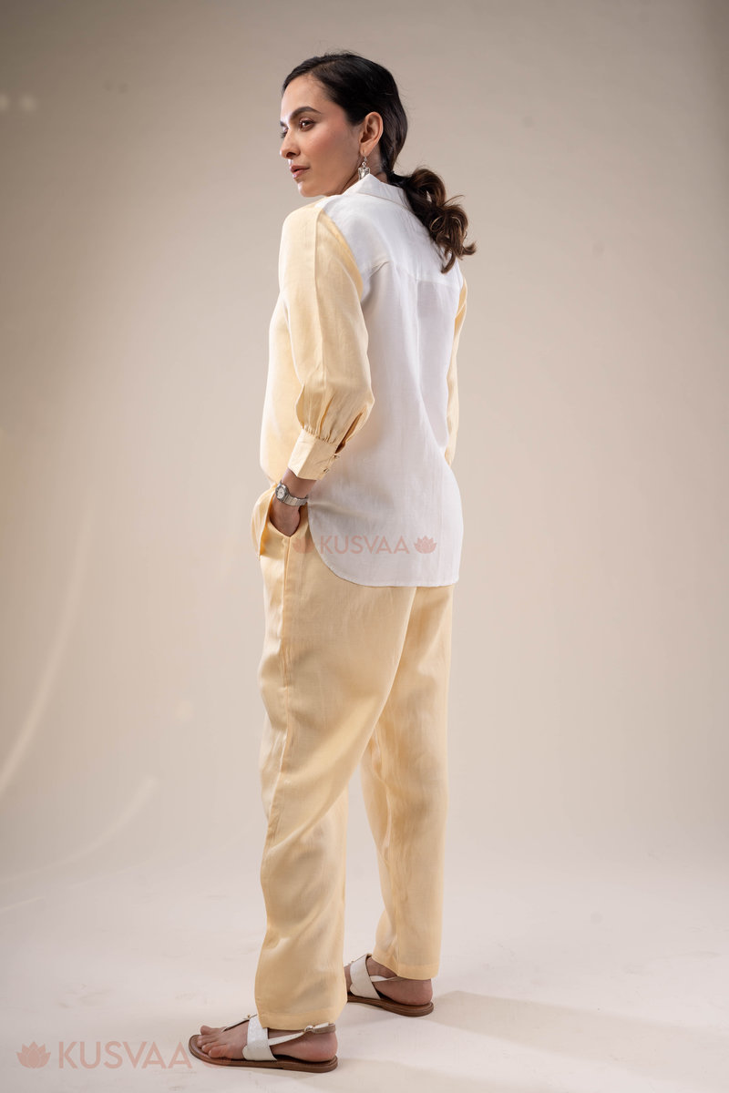 Image for Kusvaa Cood136 Inika Linen Satin Co Ord Set Side