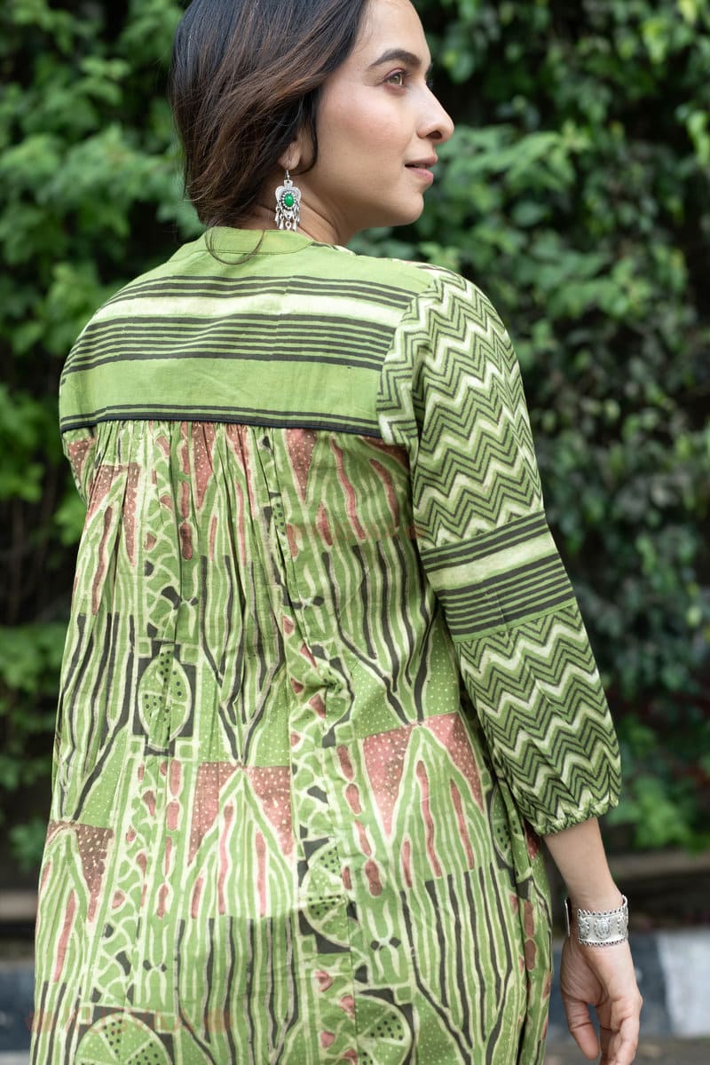 Image for Kusvaa Dr084 Dhimahi Cotton A Line Dress Sitting