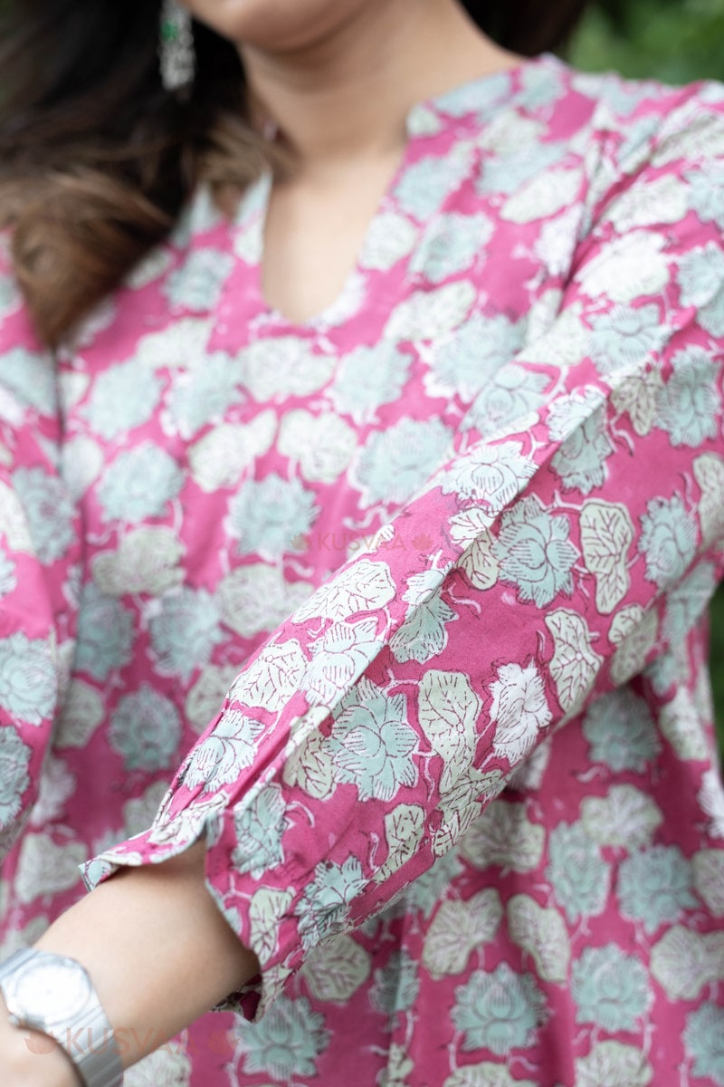 Image for Kusvaa Dr085 Devasya Cotton A Line Dress Closeup 2