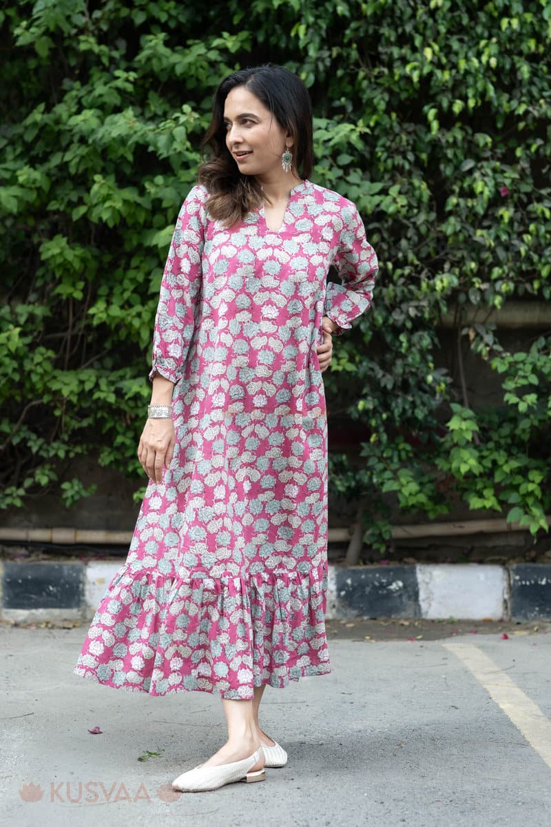 Image for Kusvaa Dr085 Devasya Cotton A Line Dress Pocket