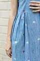 Image for Kusvaa Dr088 Ishudhi Handloom Cotton A Line Dress Closeup 2