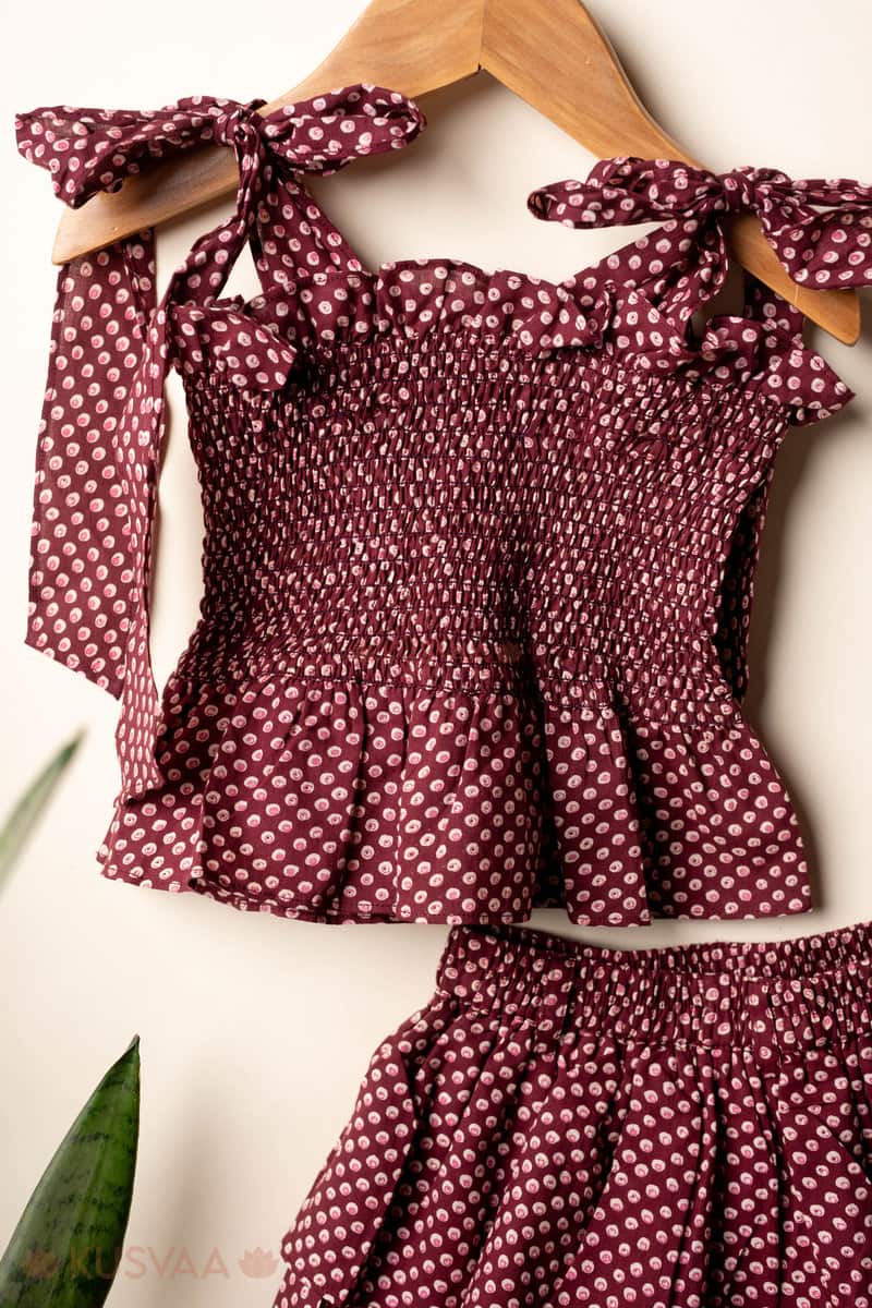 Image for Kusvaa Grw119 Barkat Cotton Girl's Top Short Set Front