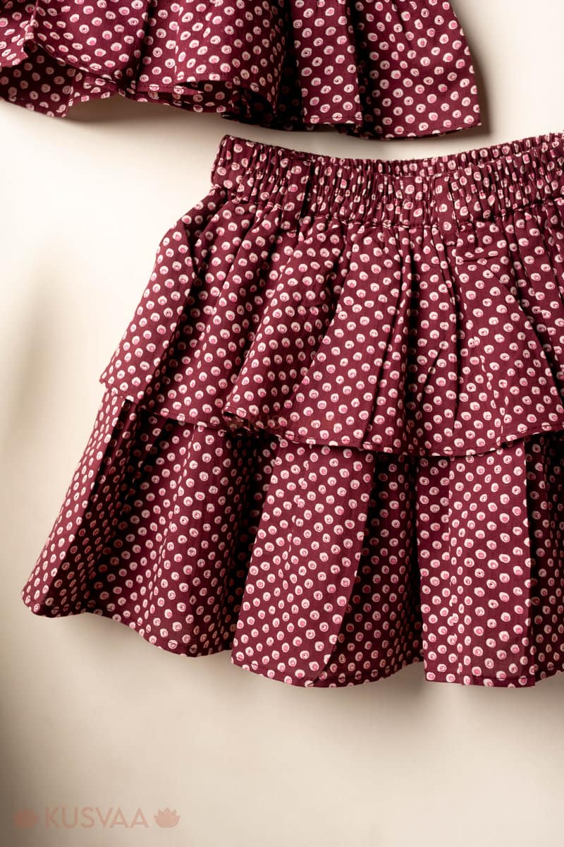 Image for Kusvaa Grw119 Barkat Cotton Girl's Top Short Set Side