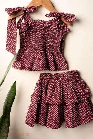Image for Kusvaa Grw119 Barkat Cotton Girl's Top Skirt Set Featured