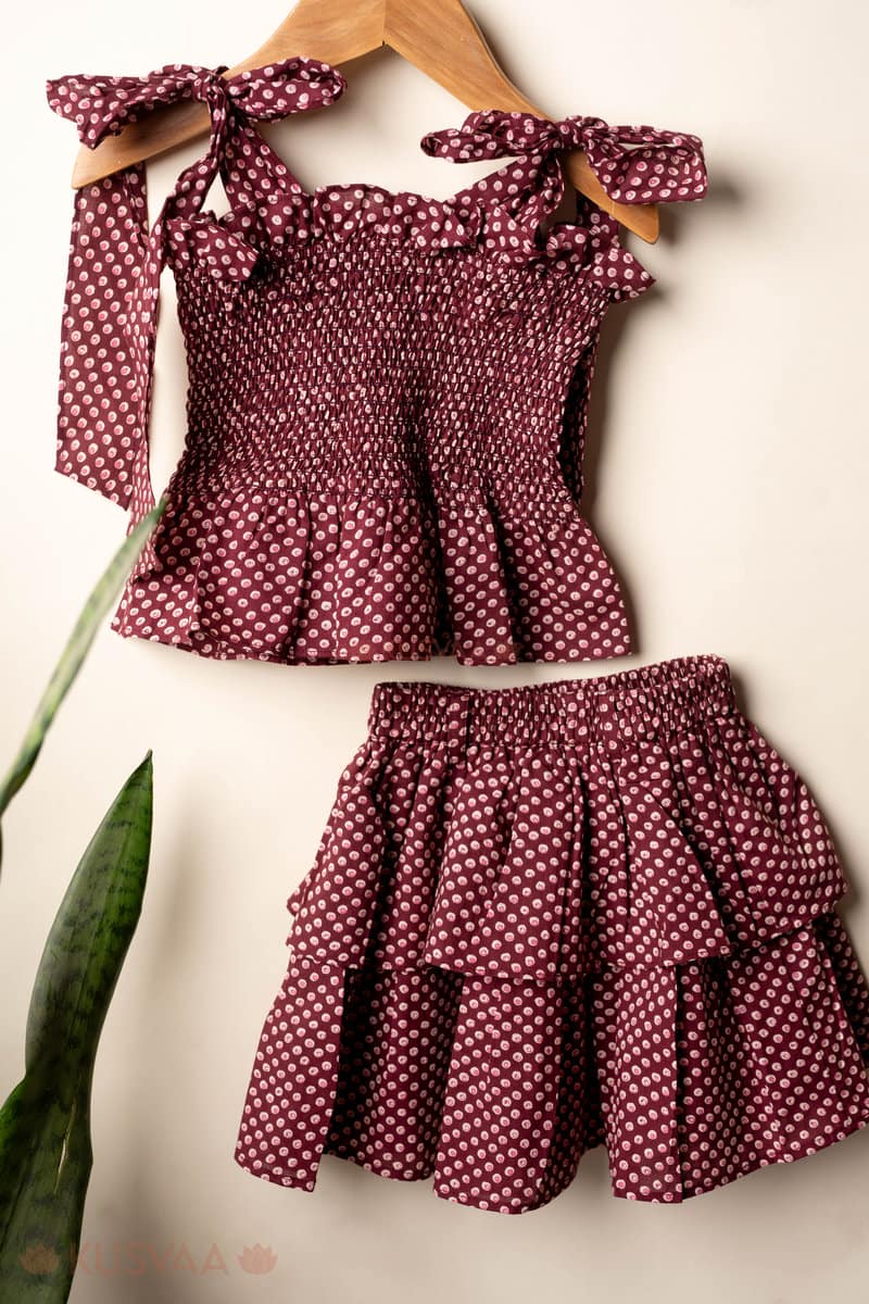 Image for Kusvaa Grw119 Barkat Cotton Girl's Top Skirt Set Featured